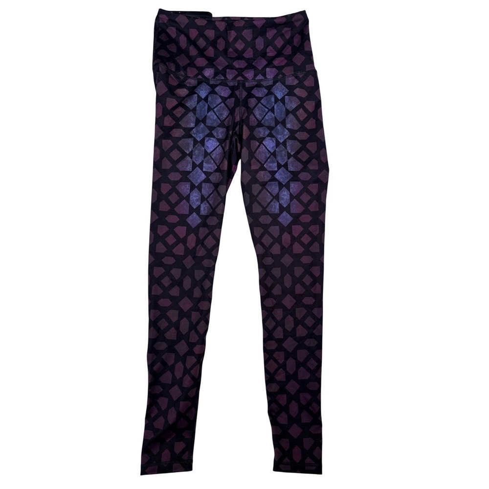 The North Face FlashDry Active Hiking Leggings Womens Small Sβ Purple Geometric